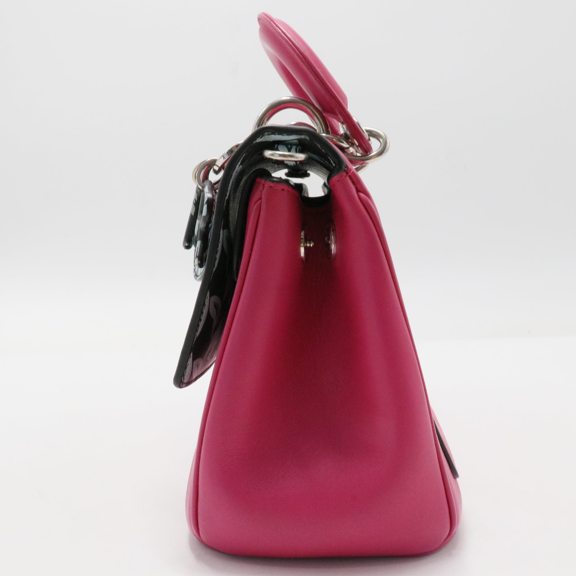 Pink Leather Be Dior Flap