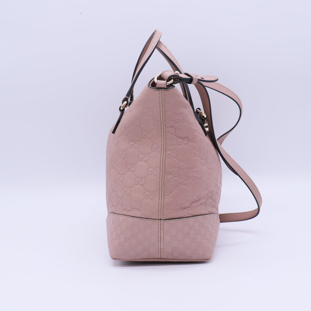 Signature Fold Over Tote Guccissima Leather Medium Twins B21359