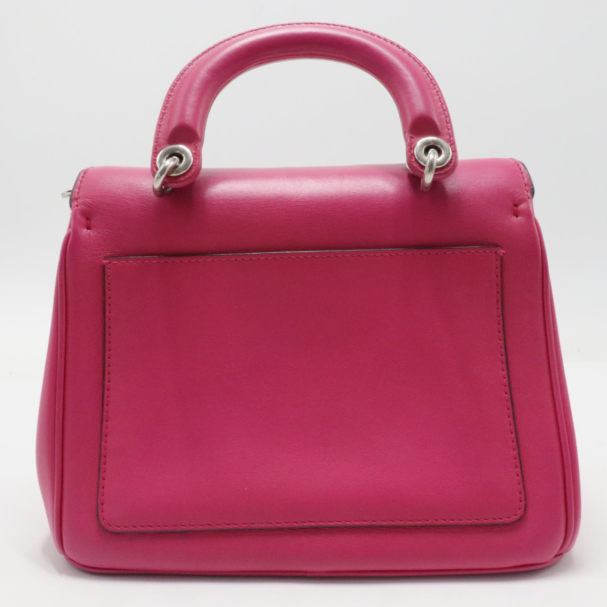 Pink Leather Be Dior Flap