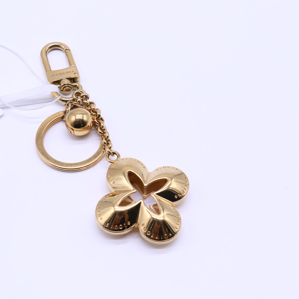 Louis Vuitton Gold Metal Eclipse Key Holder and Bag Charm twins LDJ4313