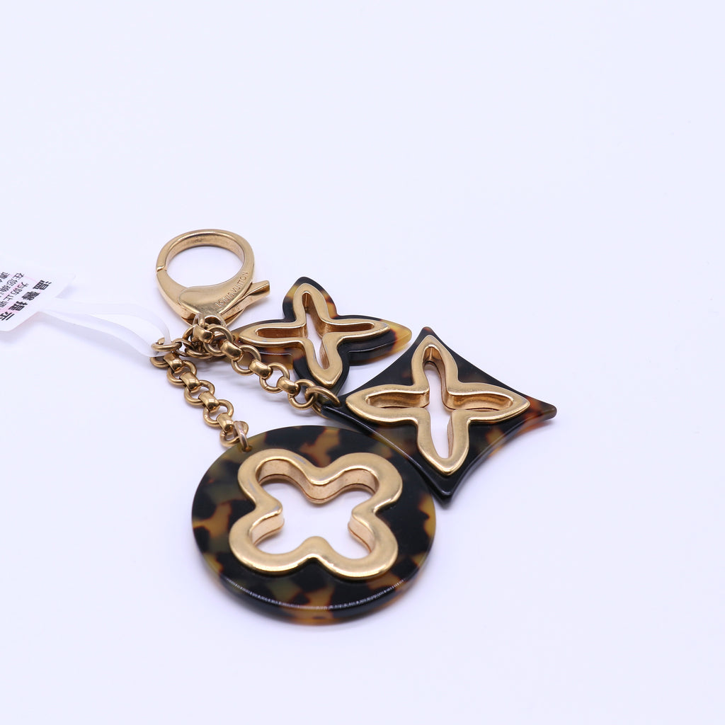 Louis Vuitton Tortoise Shell Resin Insolence Key Holder and Bag Charm twins LDJ4314