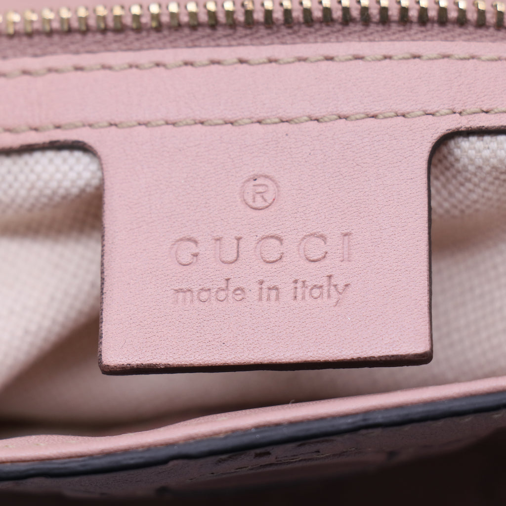 Signature Fold Over Tote Guccissima Leather Medium Twins B21359