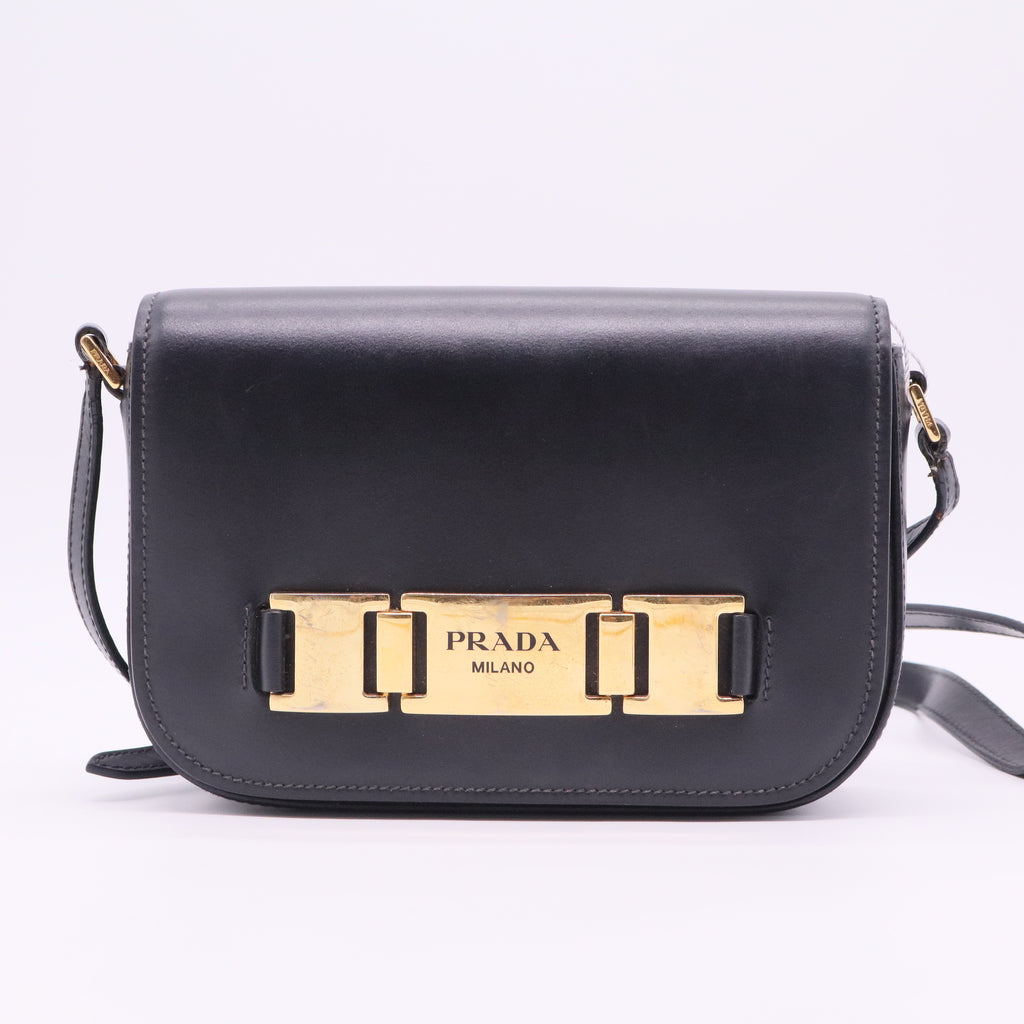 Prada City Calf Leather Crossbody Bag
