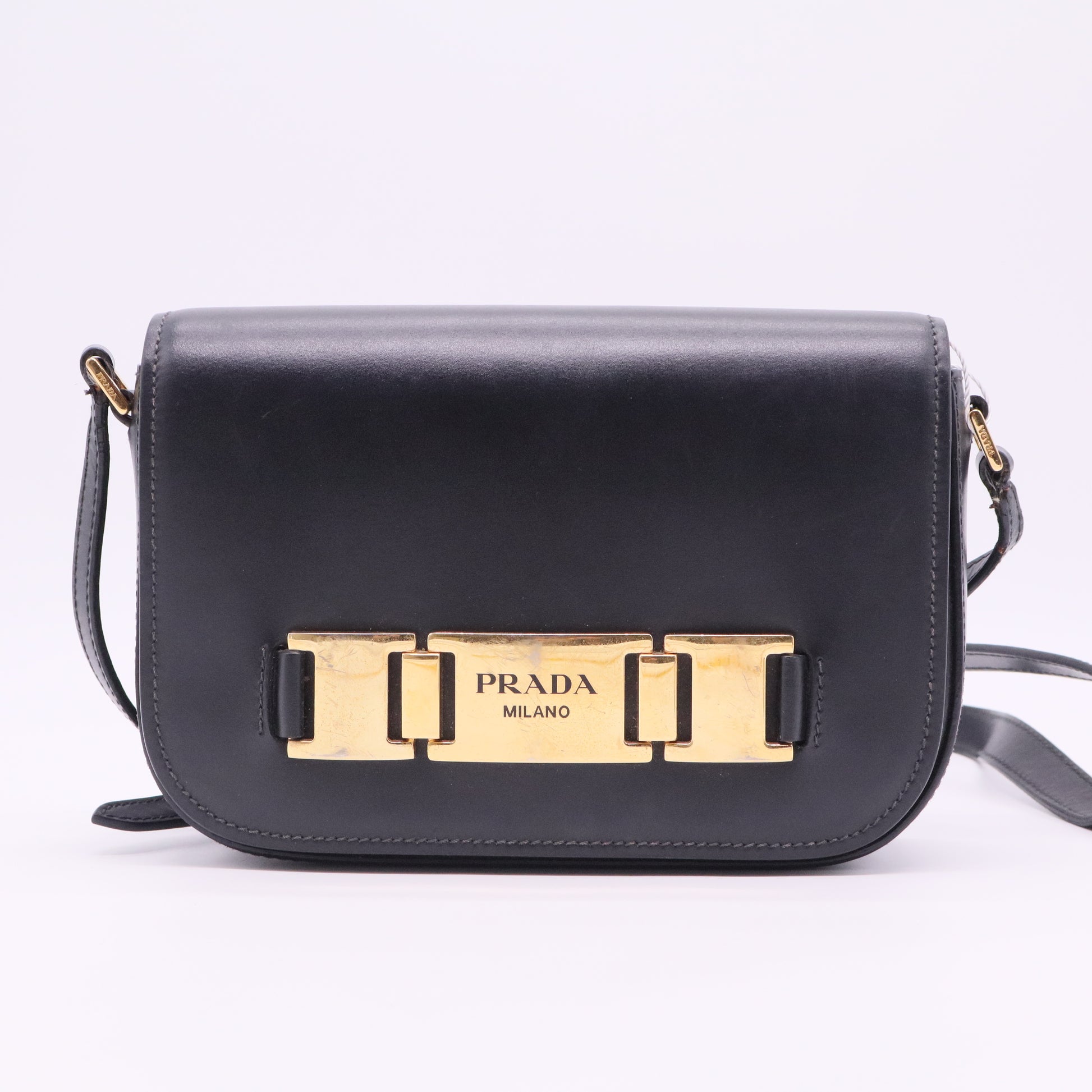 Prada City Calf Leather Crossbody Bag