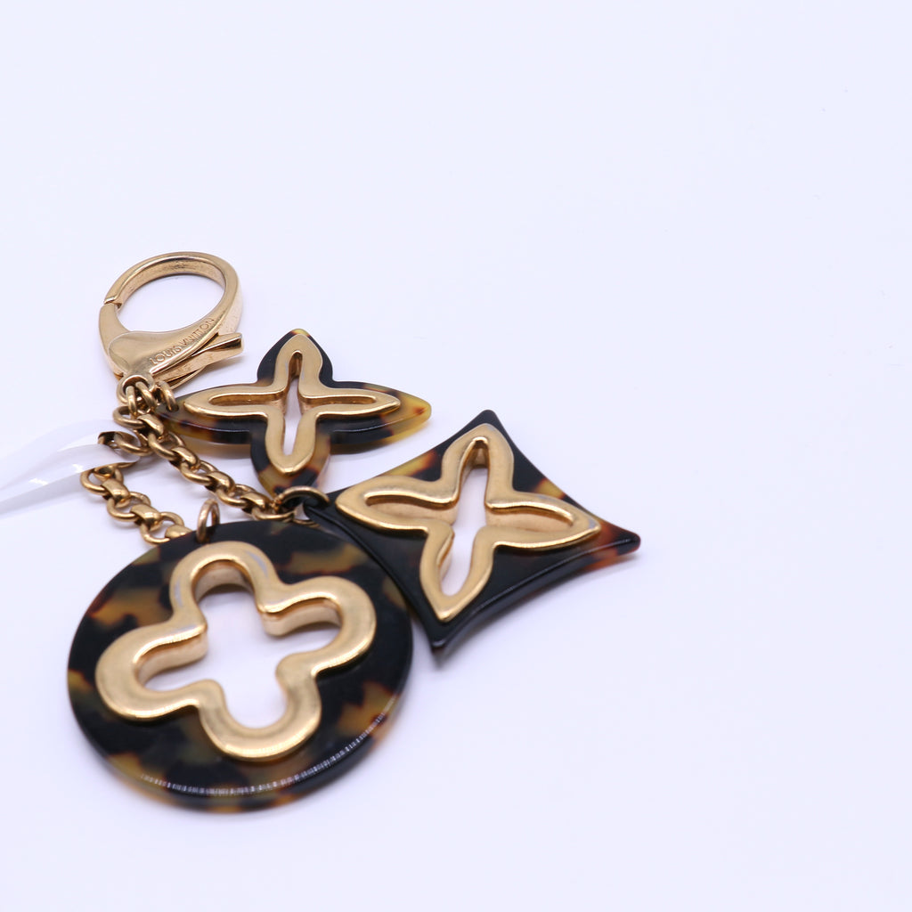Louis Vuitton Tortoise Shell Resin Insolence Key Holder and Bag Charm twins LDJ4314