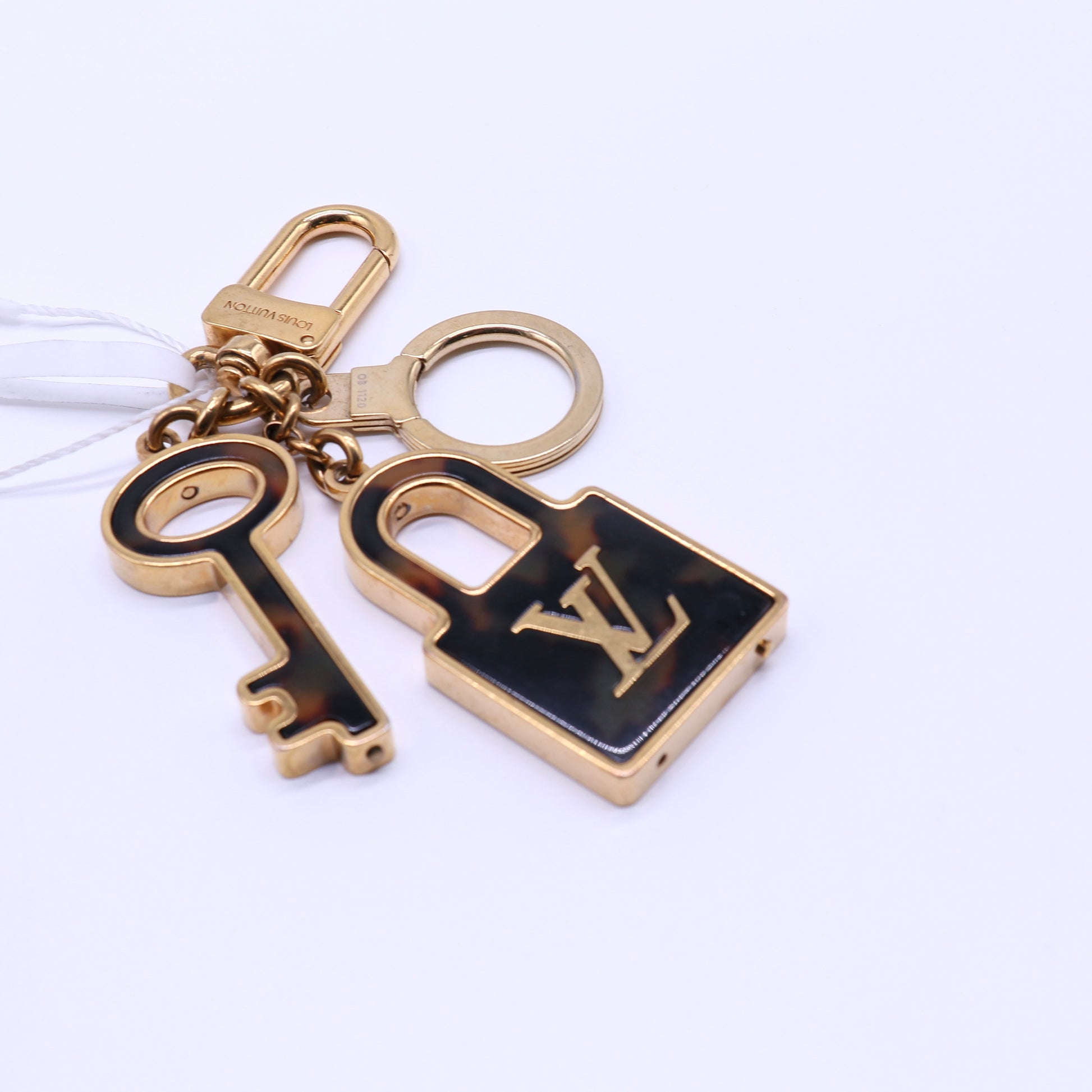 Louis Vuitton Tortoise Shell Resin Confidence Key Holder and Bag Charm twins LDJ4315