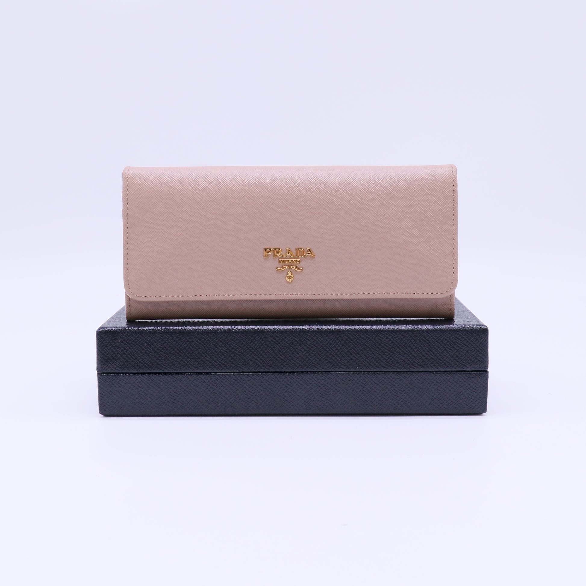 Prada Saffiano Leather Continental Flap Wallet W22093