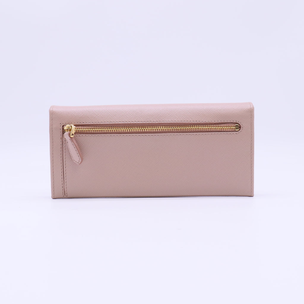 Prada Saffiano Leather Continental Flap Wallet W22093