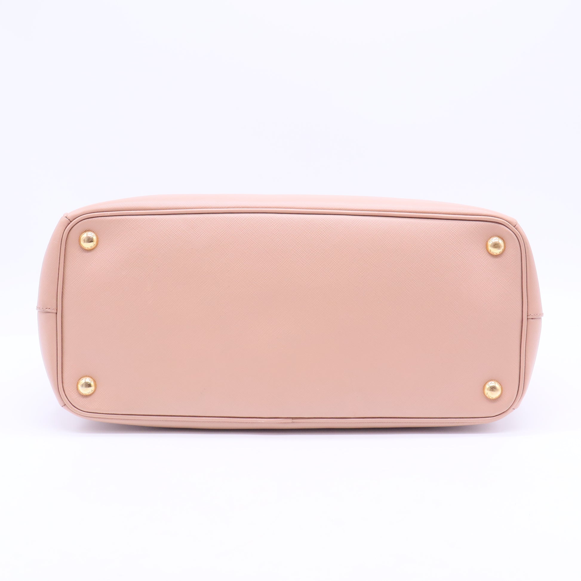 Pink Saffiano Leather Galleria Double Zip Large