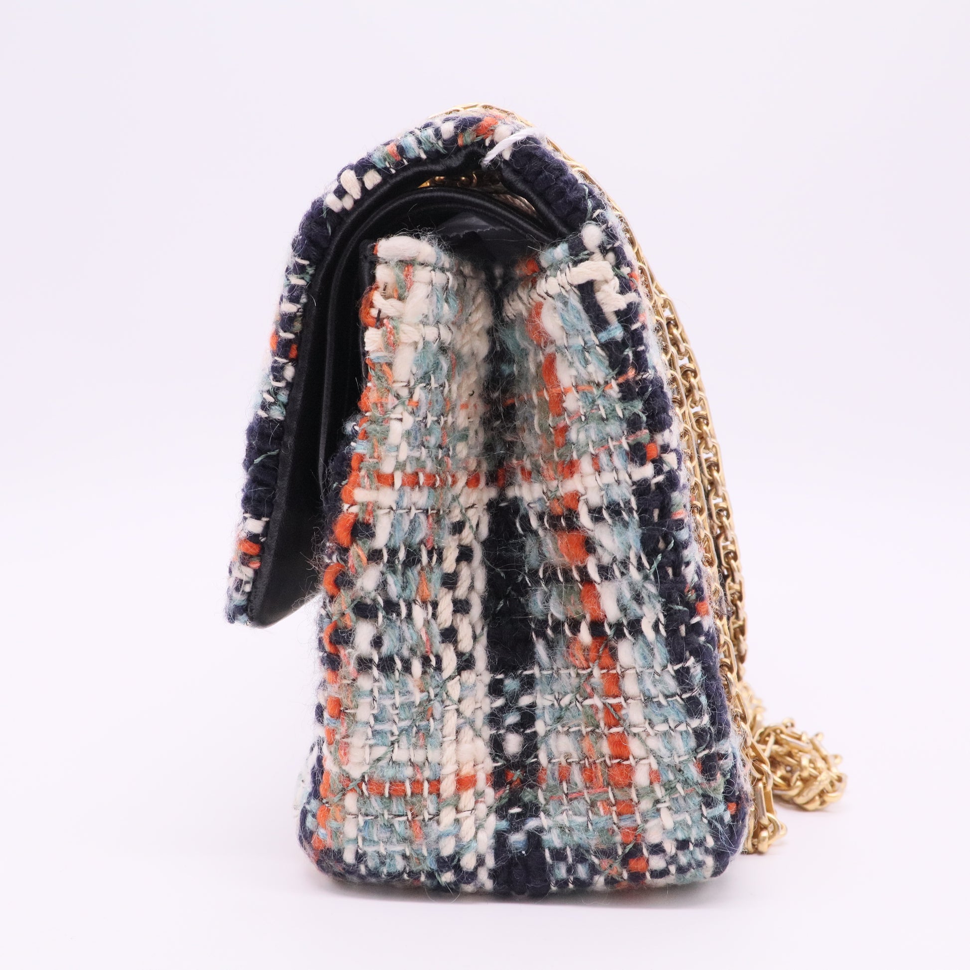 Multicolor Tweed 2.55 Medium Classic Double Flap Shoulder Bag Twins