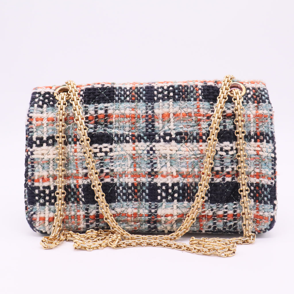 Multicolor Tweed 2.55 Medium Classic Double Flap Shoulder Bag Twins