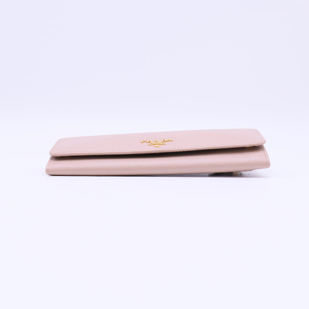 Prada Saffiano Leather Continental Flap Wallet W22093