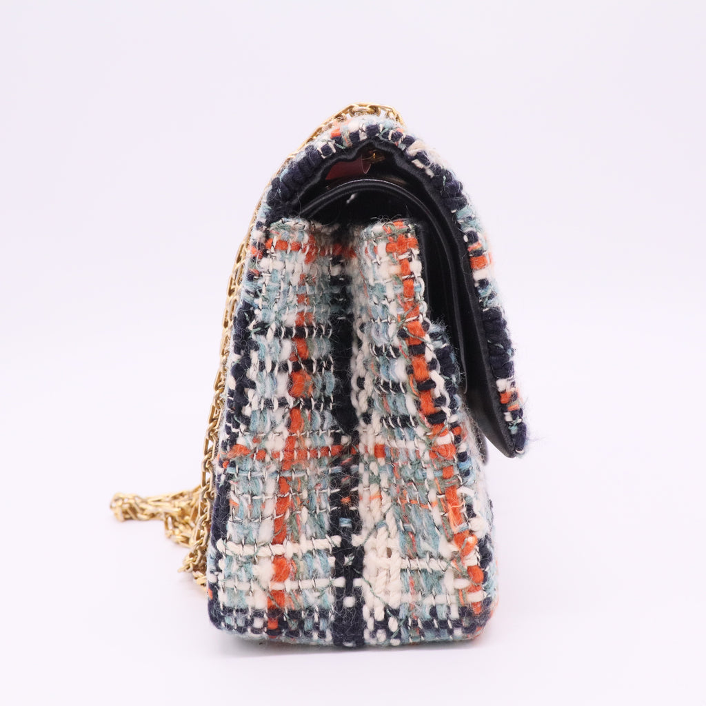 Multicolor Tweed 2.55 Medium Classic Double Flap Shoulder Bag Twins