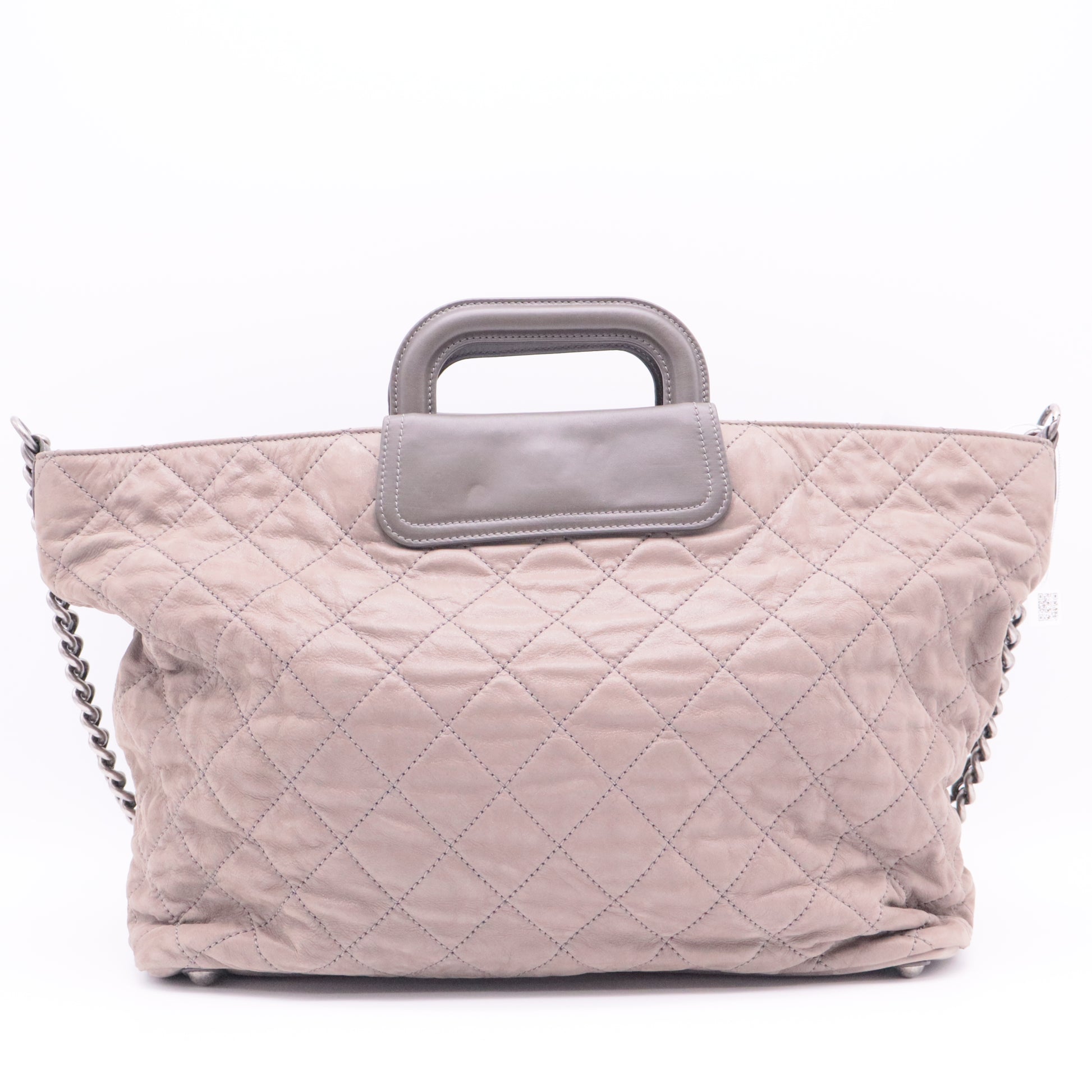Iridescent Calfskin Quilted In The Mix Shopping Tote twins