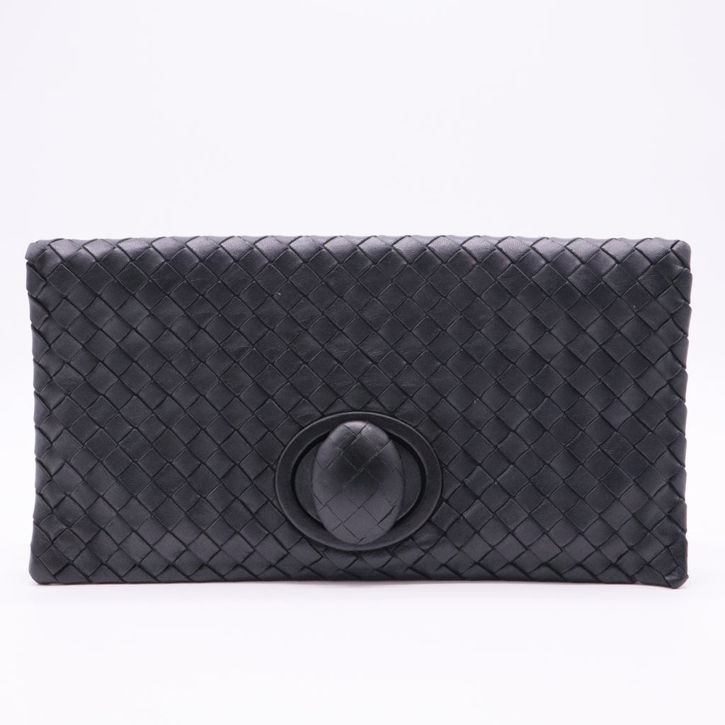 Nappa Intrecciato Turnlock Clutch Quetsche