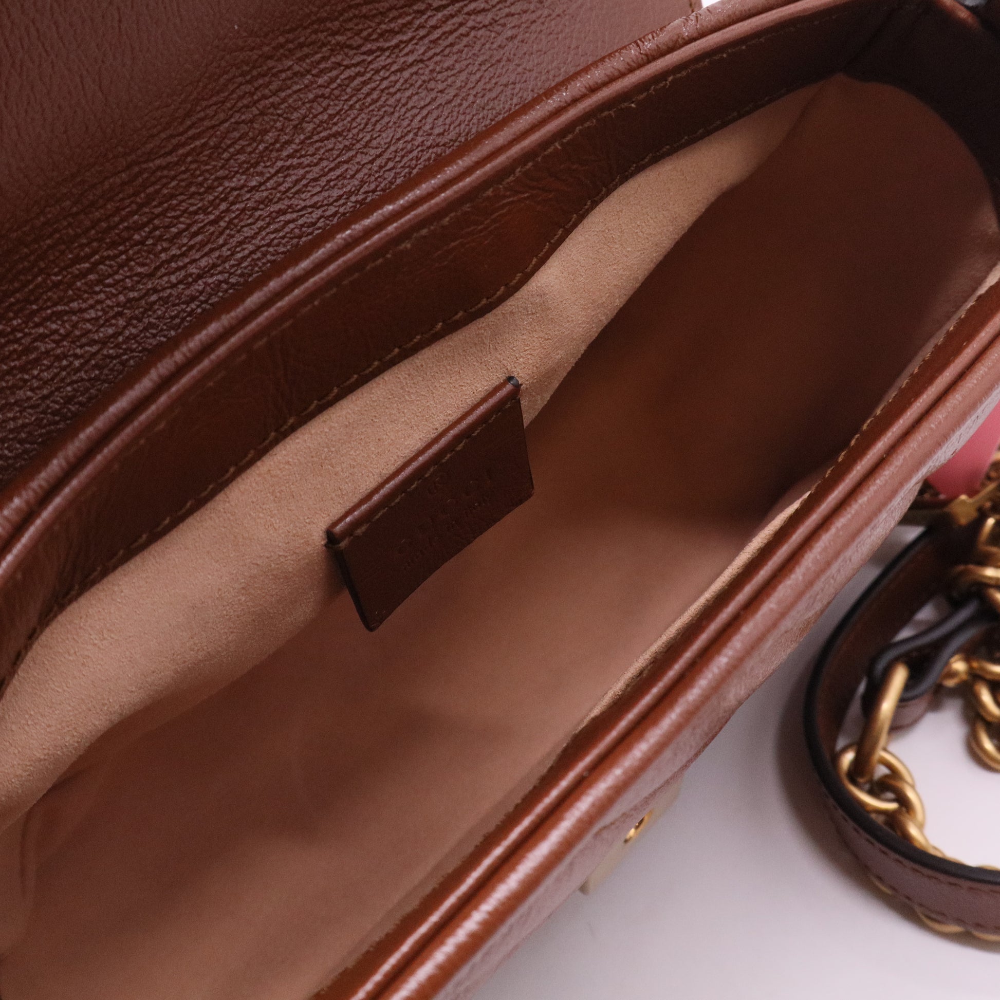 Brown Matelasse Leather Mini GG Marmont Top Handle Bag Twins