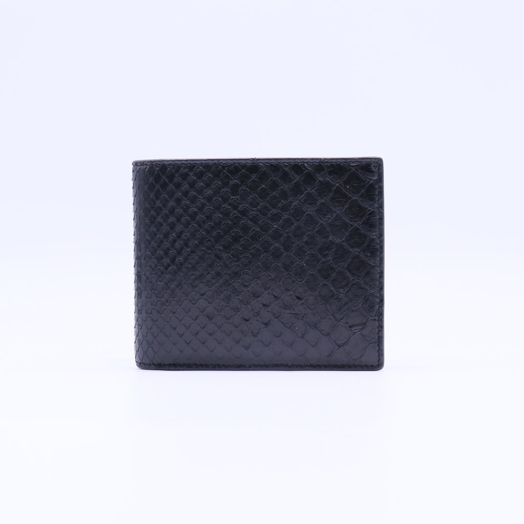 Saint Laurent Exotic Python Skin Compact Bi-Fold Wallet W21818