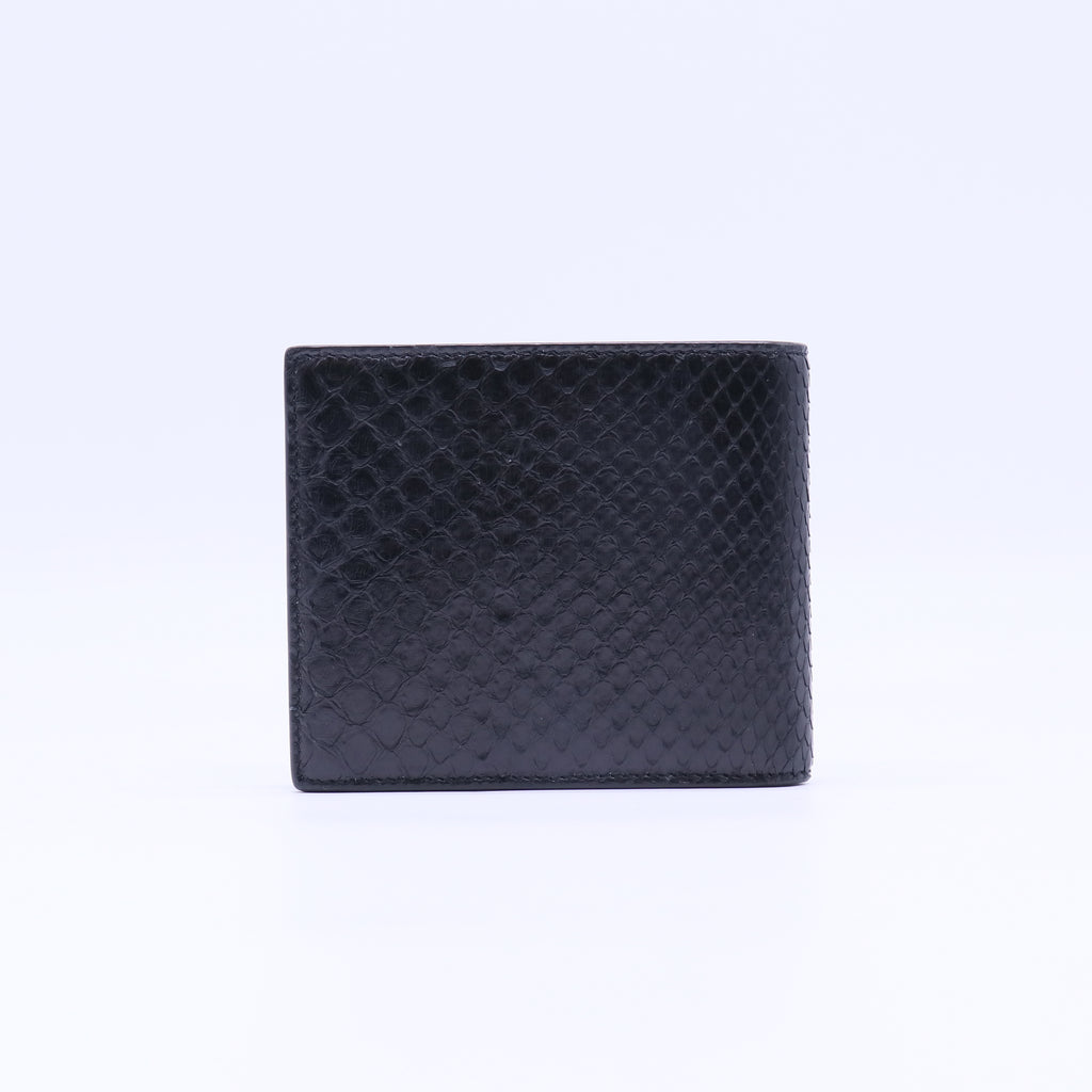 Saint Laurent Exotic Python Skin Compact Bi-Fold Wallet W21818