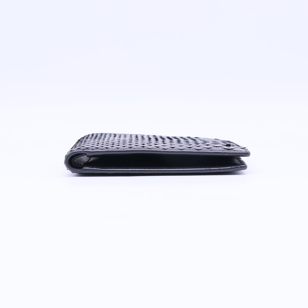 Saint Laurent Exotic Python Skin Compact Bi-Fold Wallet W21818