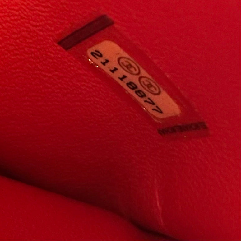 Red Large Lambskin Geometric Flap Crossbody Bag twins