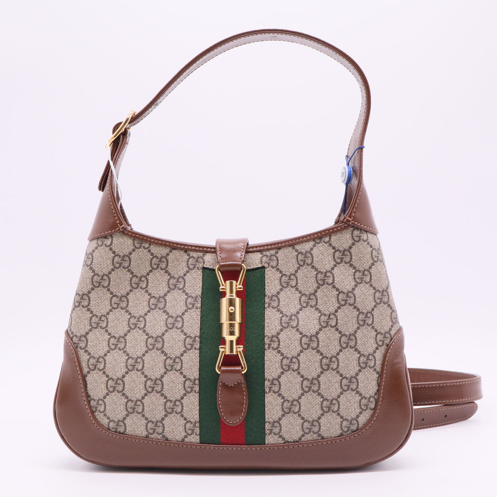 Brown Small GG Supreme Jackie 1961 Crossbody Beige Twins