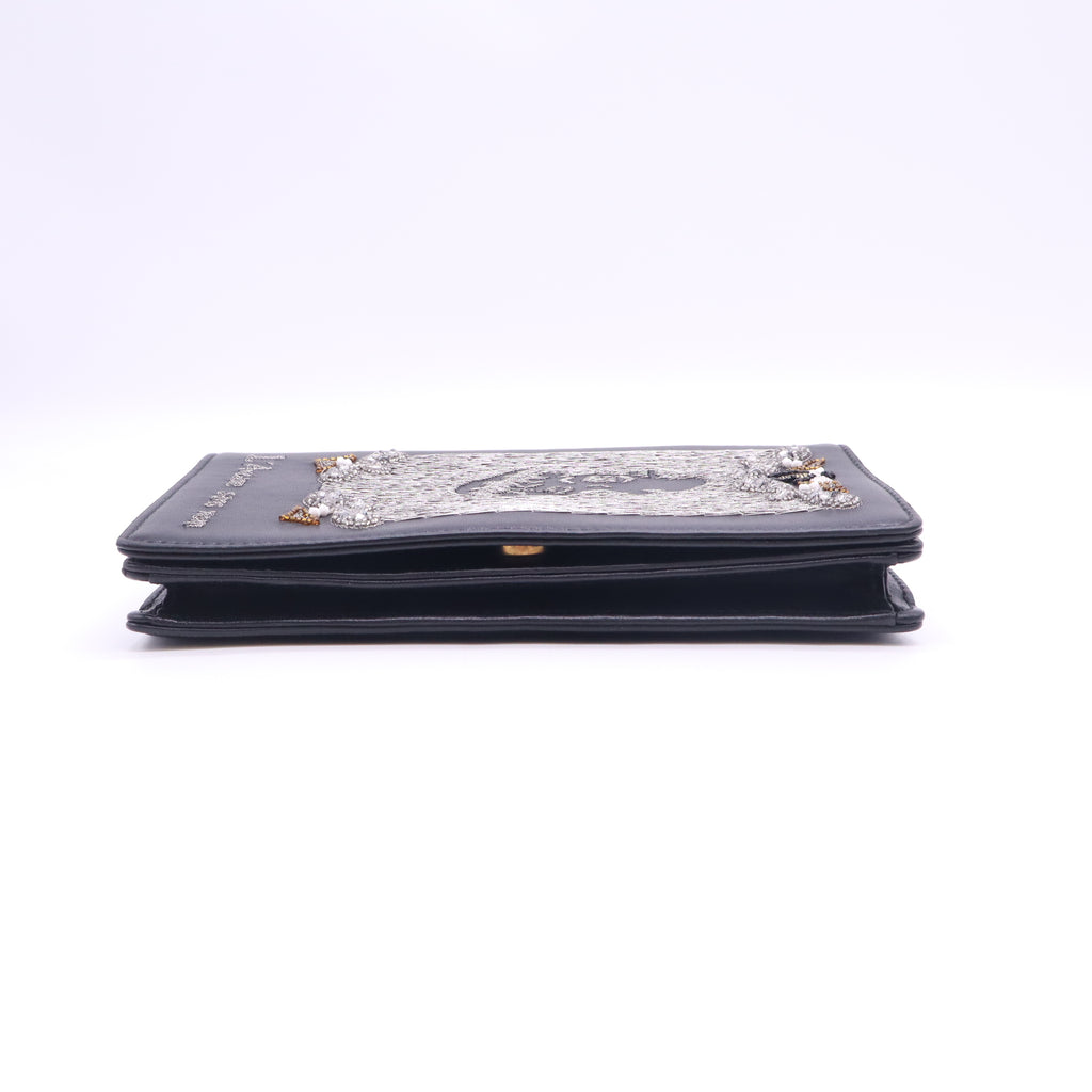 Dior Embroidered Leather Tarot Clutch Bag twins B24227