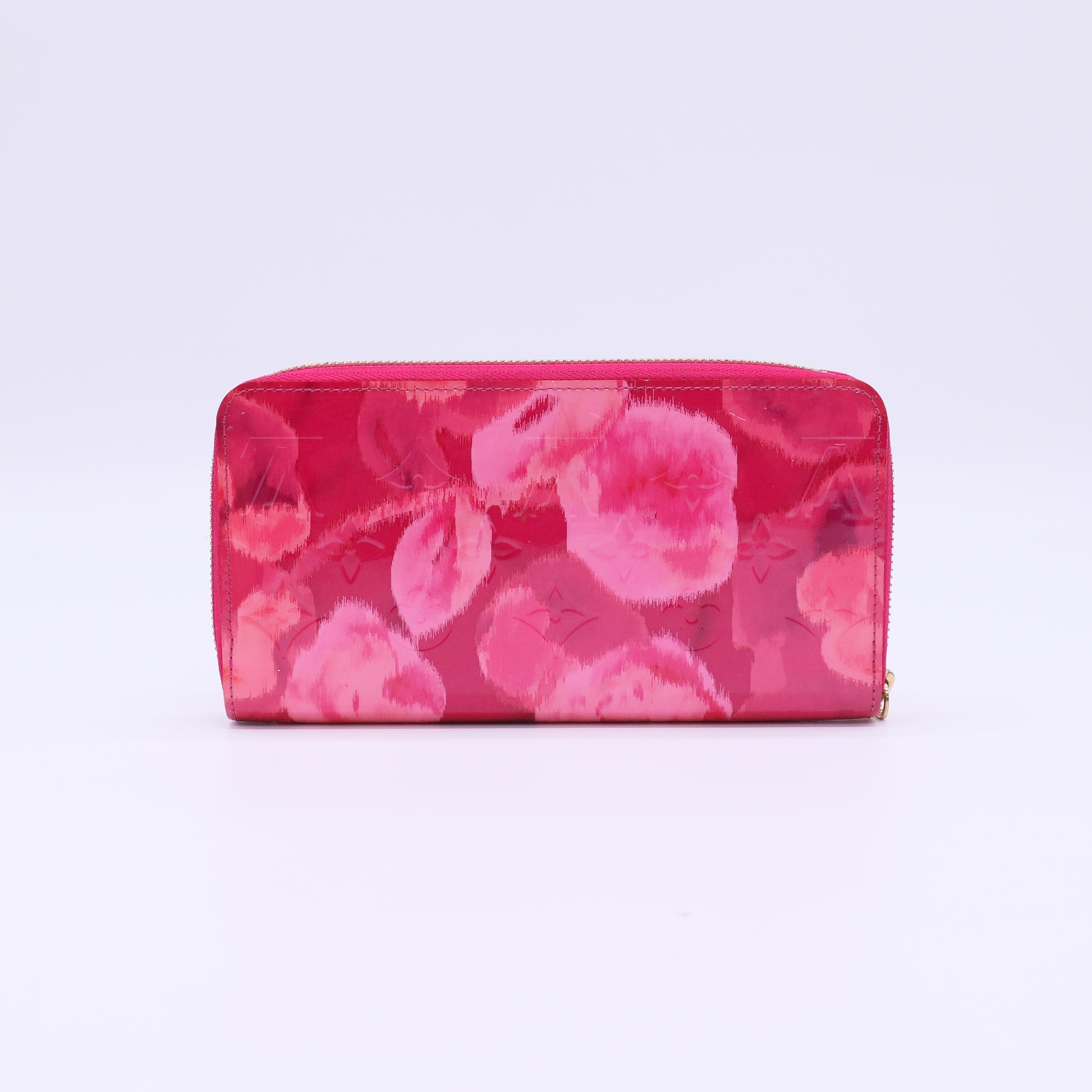 Louis Vuitton Pink Monogram Vernis Ikat Flower Zippy Continental W22119