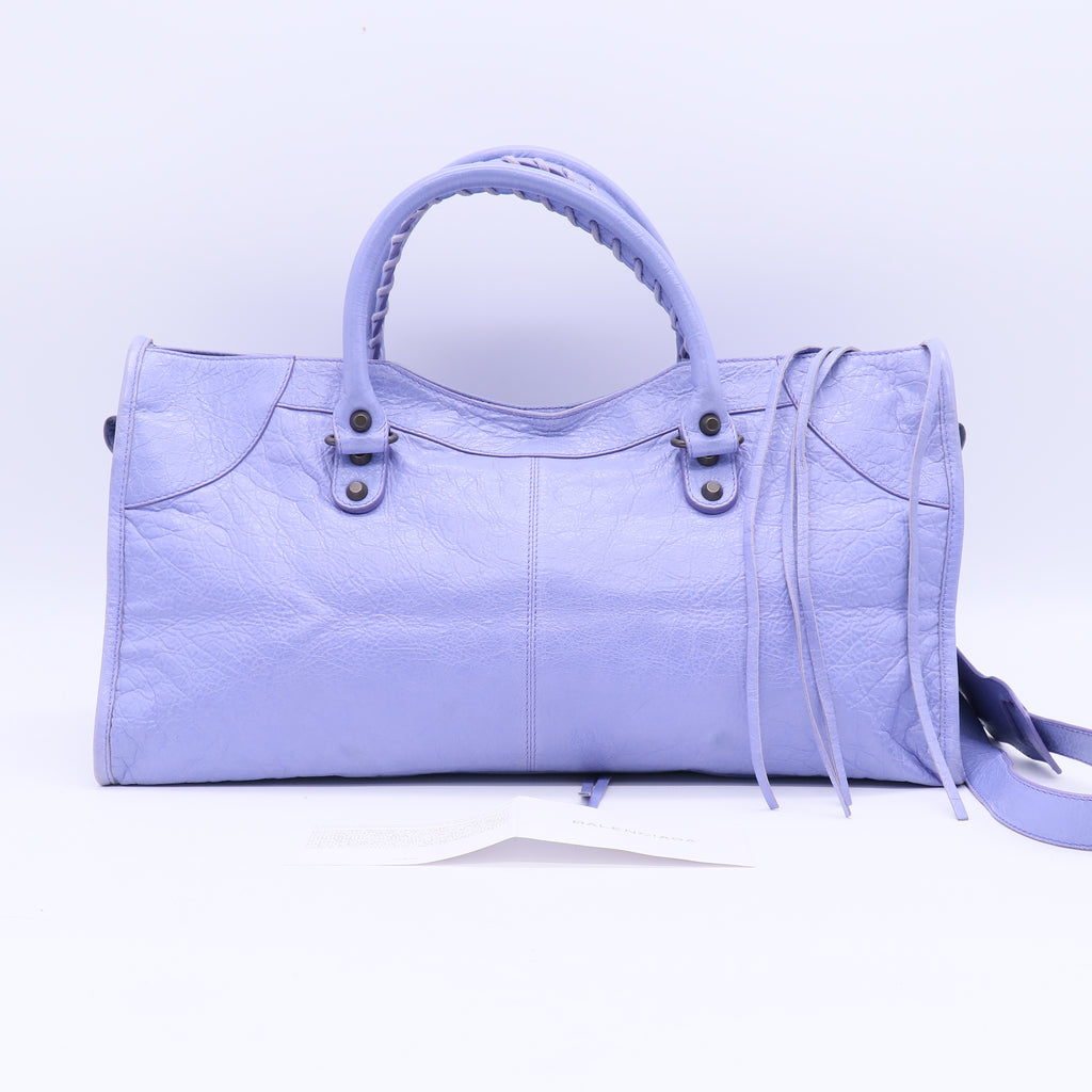 Balenciaga Glycine Lambskin Leather Motorcycle Work Bag twins LDJ3697