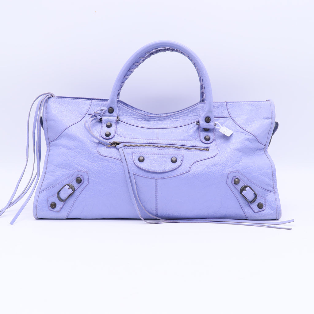 Balenciaga Glycine Lambskin Leather Motorcycle Work Bag twins LDJ3697