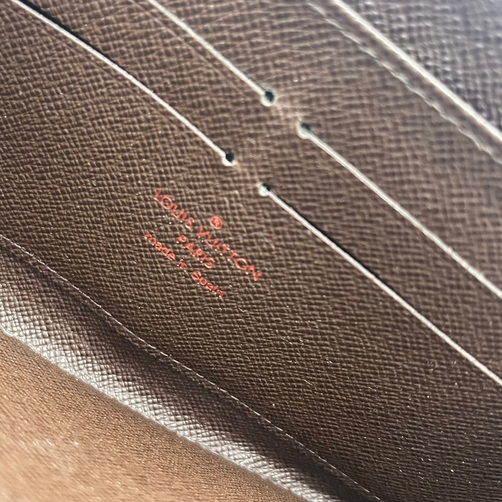 Zippy Wallet Damier Long Wallet Brown Bronze twins