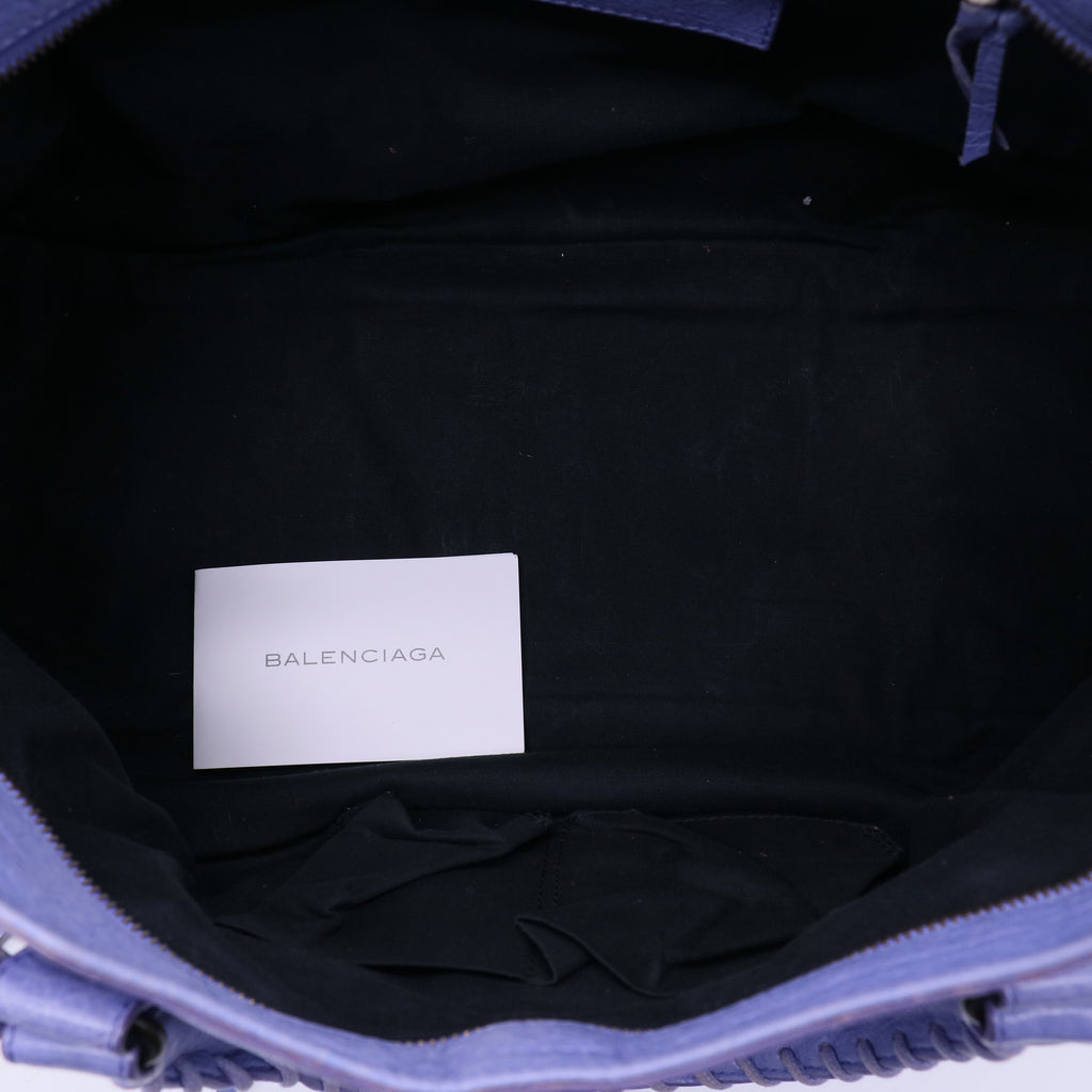 Balenciaga Glycine Lambskin Leather Motorcycle Work Bag twins LDJ3697
