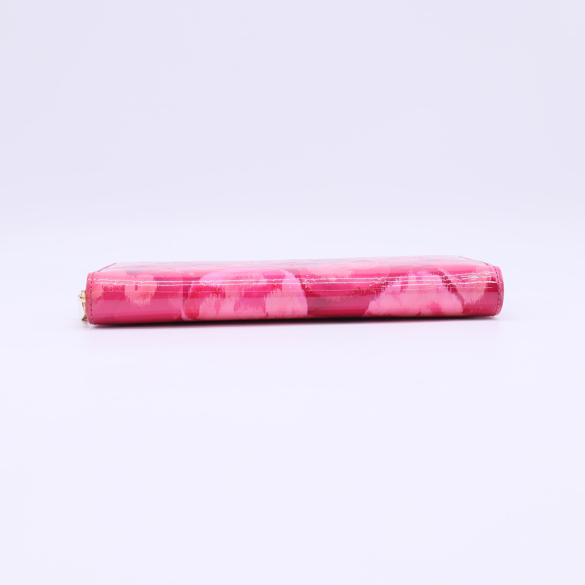 Louis Vuitton Pink Monogram Vernis Ikat Flower Zippy Continental W22119