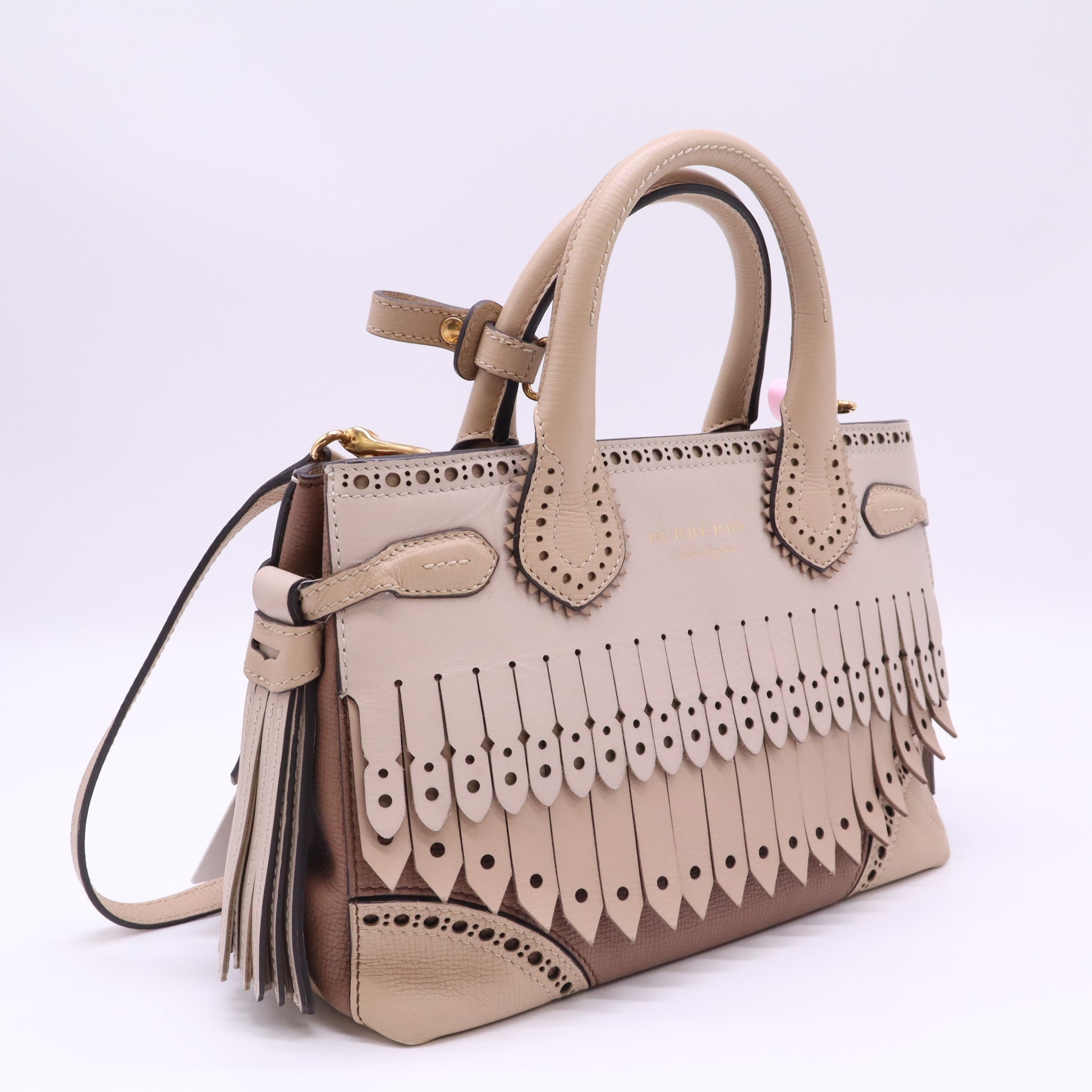 Brogue Banner Tote Fringed Leather Small Twins LDJ4557