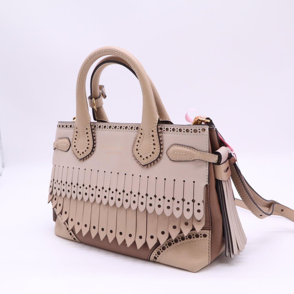 Brogue Banner Tote Fringed Leather Small Twins LDJ4557