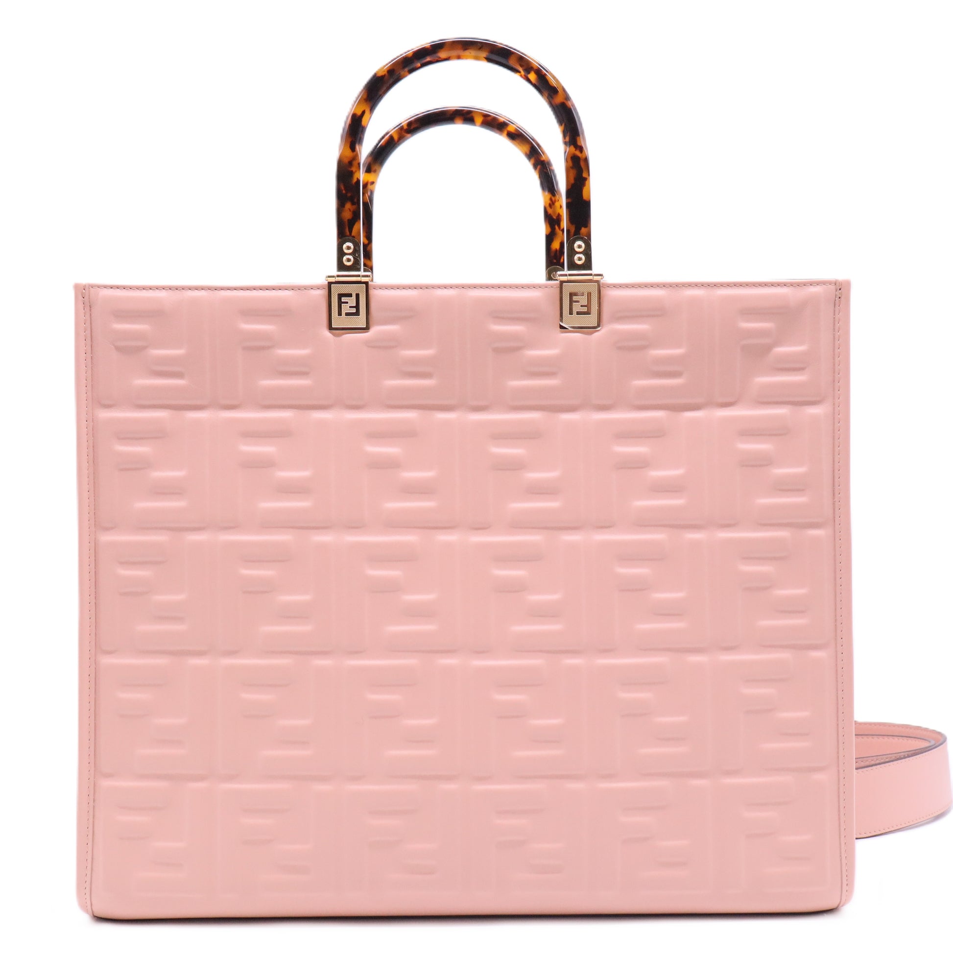 Sunshine Shopper Tote Zucca Embossed Leather Medium