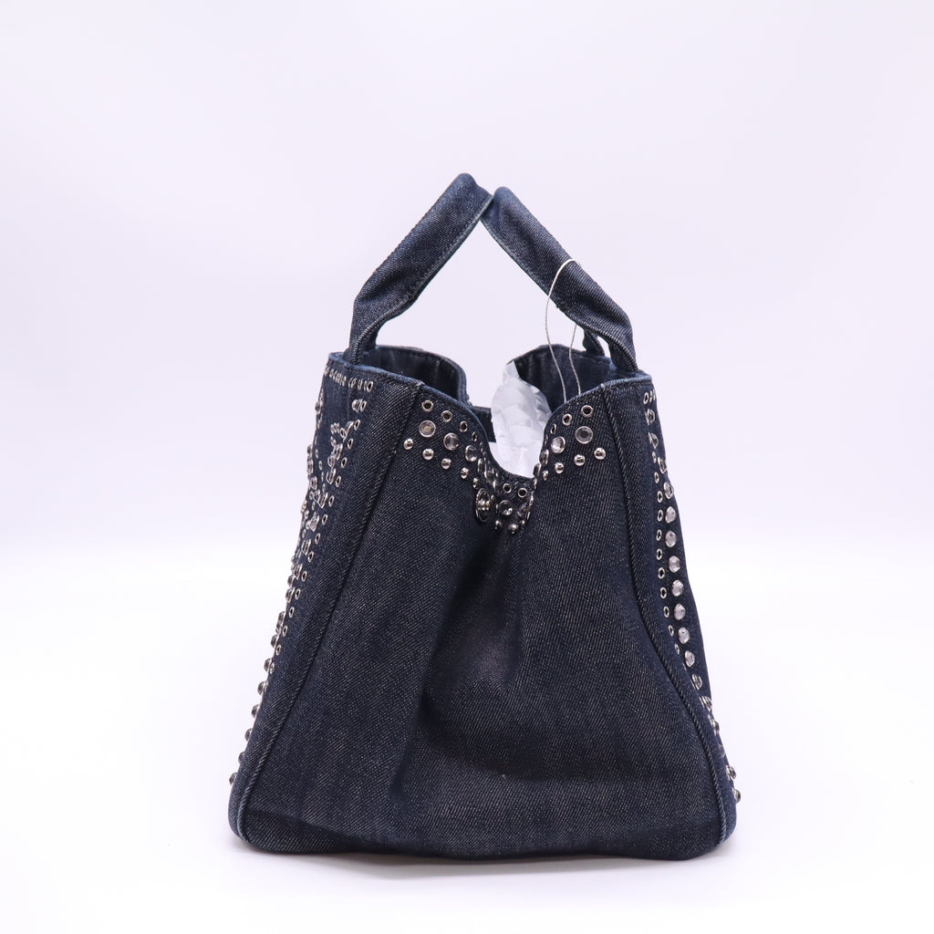 Canapa Convertible Tote Rhinestone Embellished Denim Large Twins LDJ4598