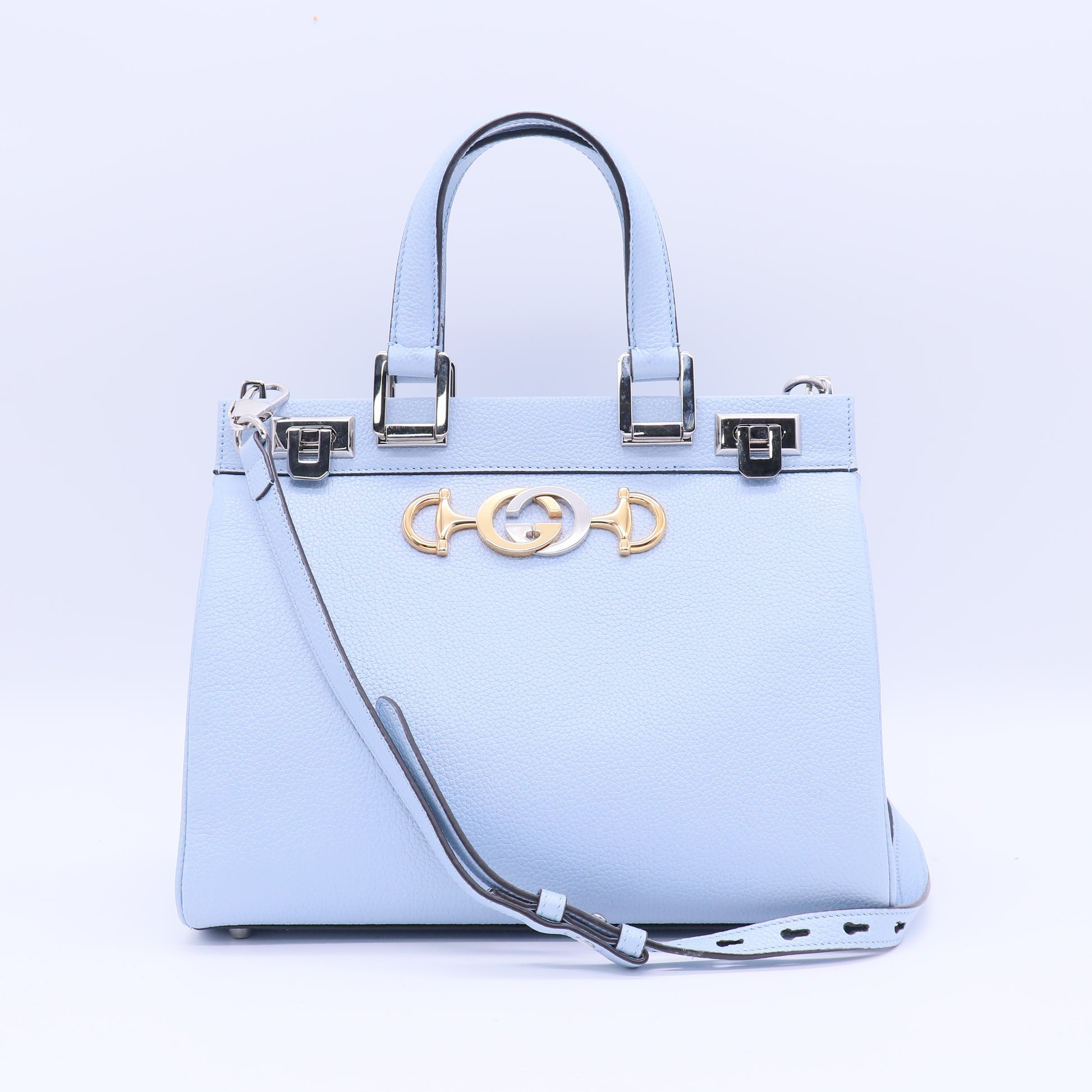 Gucci Interlocking G Horsebit Zumi Top Handle Bag Twins B21548