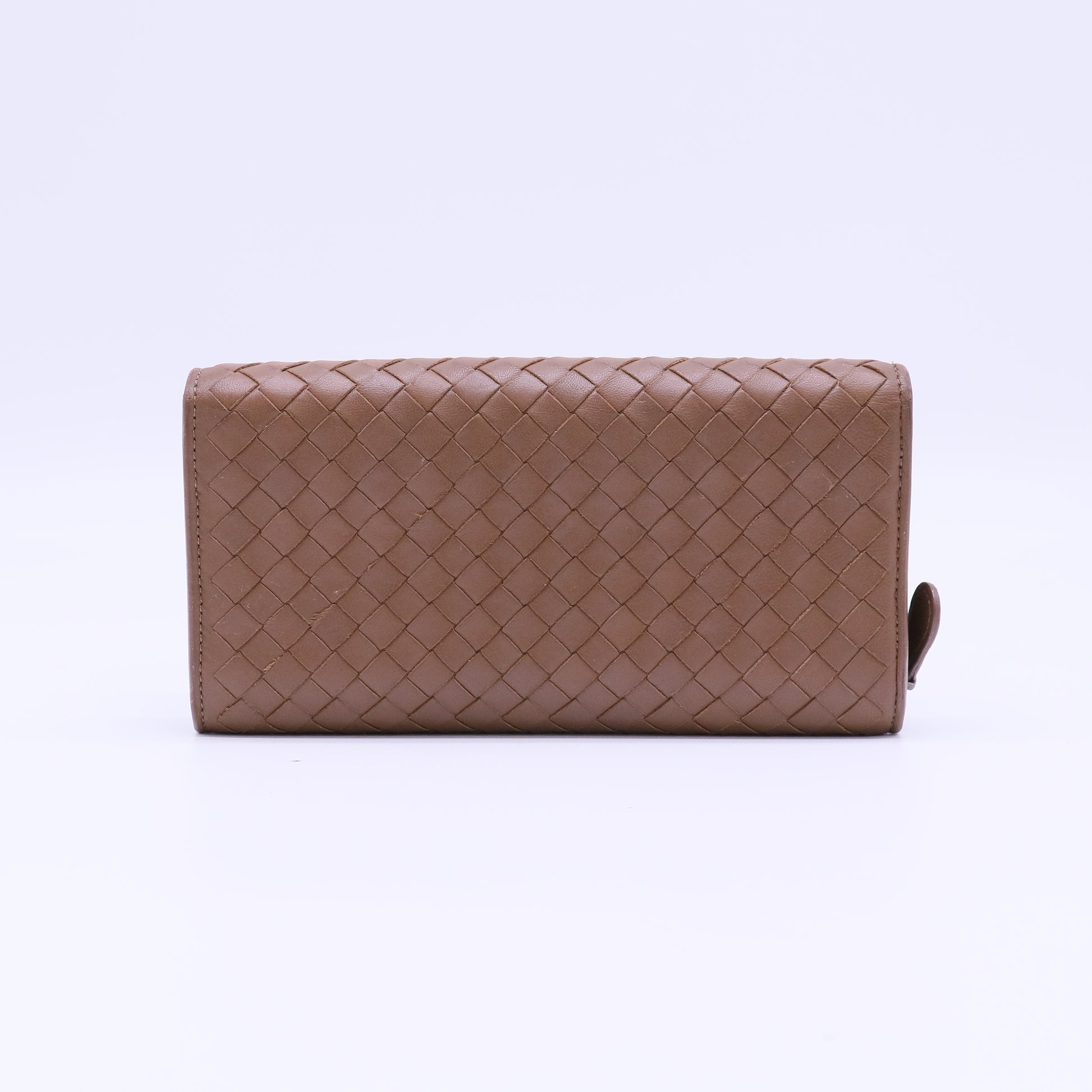 Bottega Veneta Blue Intrecciato Leather Continental W21702