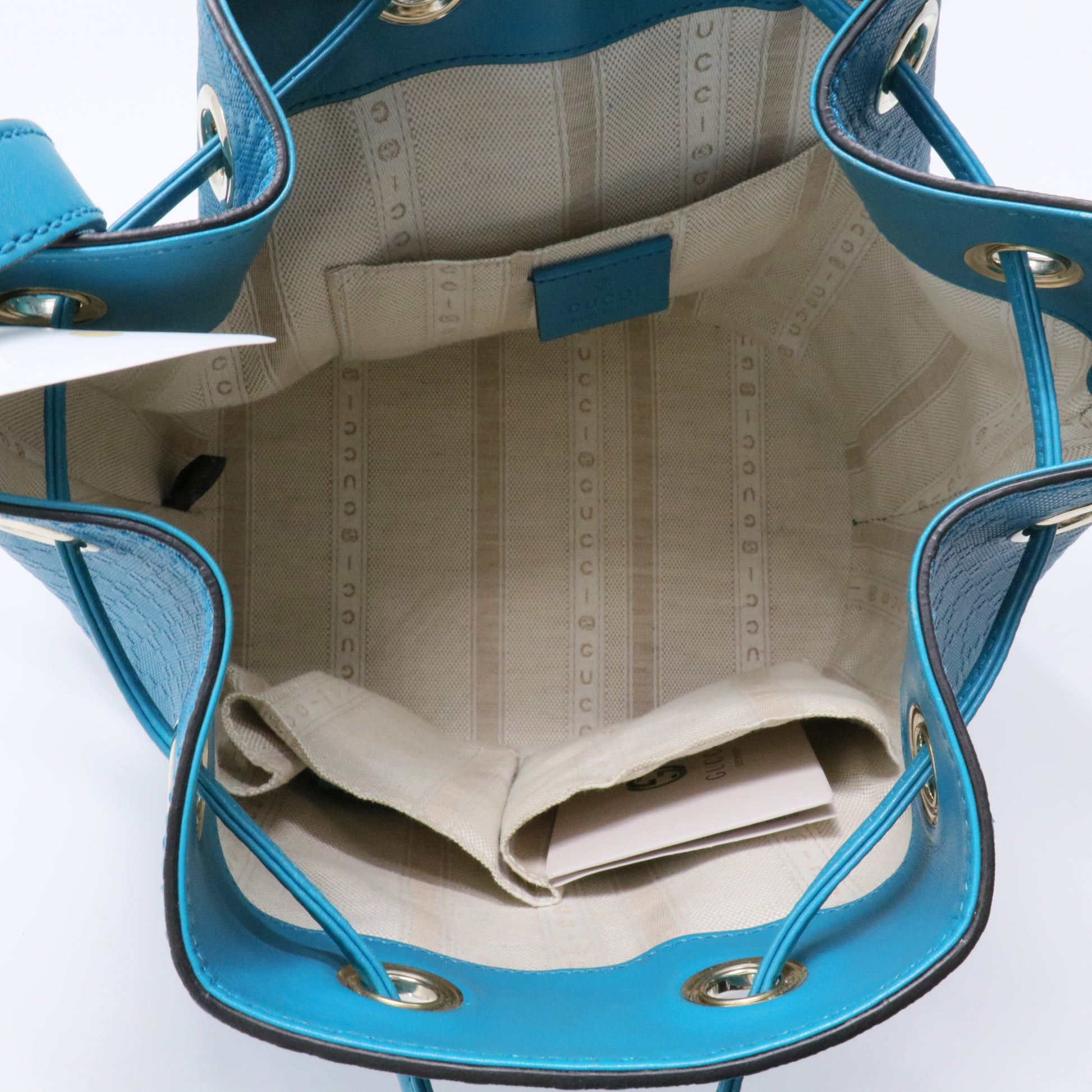 Bright Bucket Bag Diamante Leather Large twins