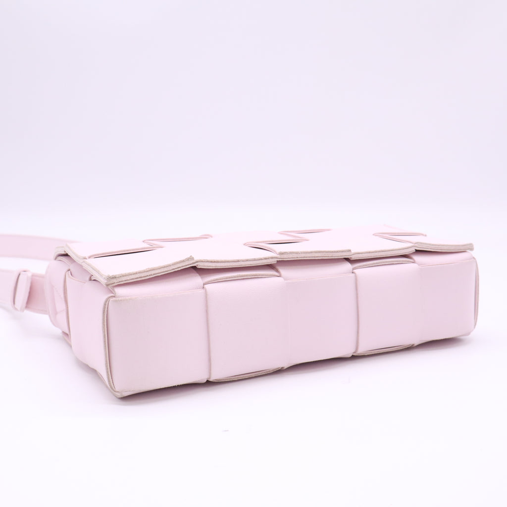 Cassette Crossbody Bag Maxi Intrecciato Leather Small Twins LDJ4599
