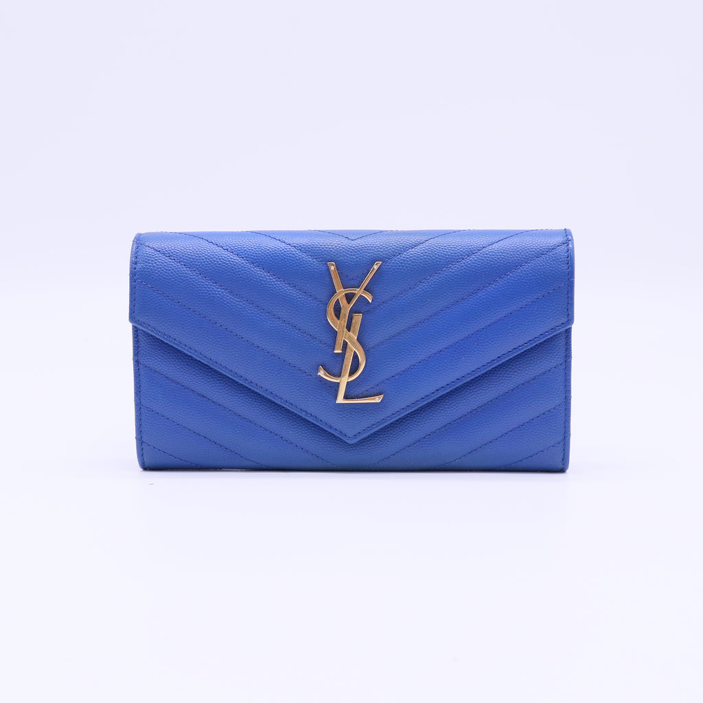 Saint Laurent Monogram Grain De Poudre Envelope Wallet W22071