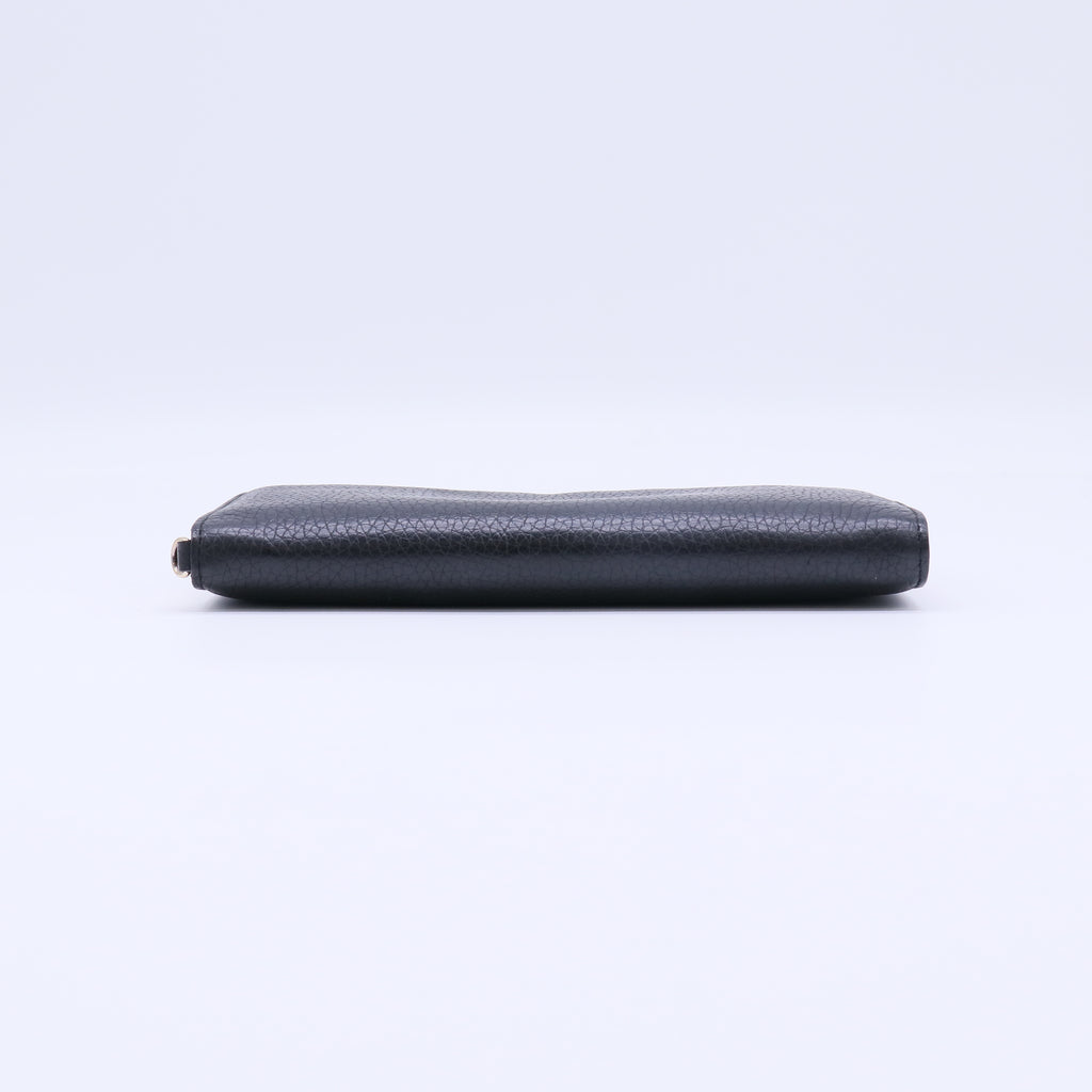 Dior Grained Leather Zip Around Wallet W21618