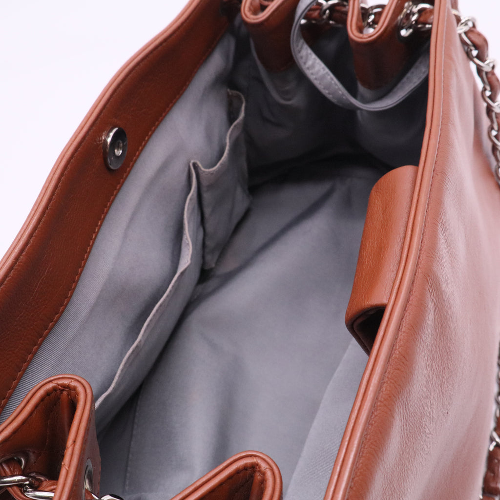 Calfskin Coco Bengal Accordion Flap Camel