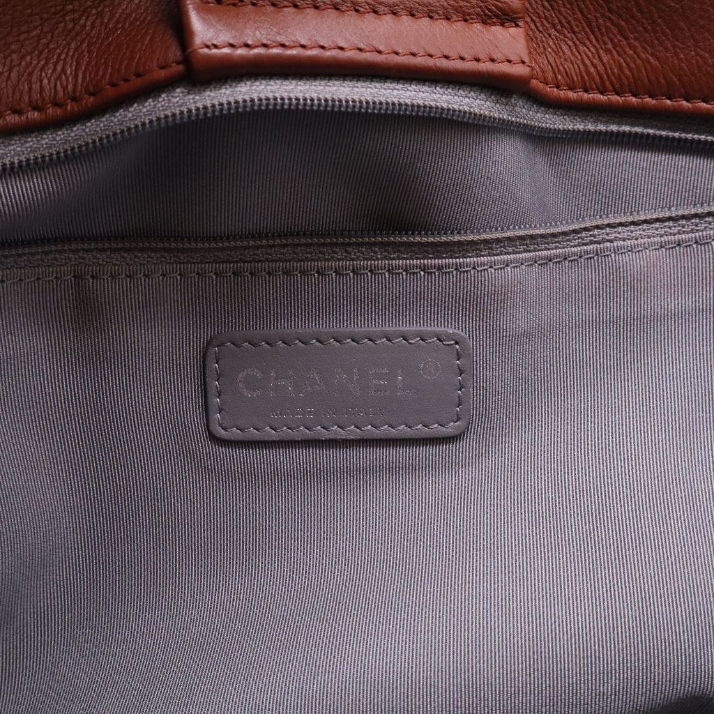 Calfskin Coco Bengal Accordion Flap Camel