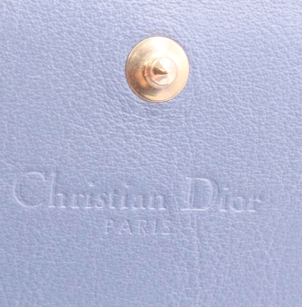 Christian Dior Cannage Pattern Patent Leather Wallet twins