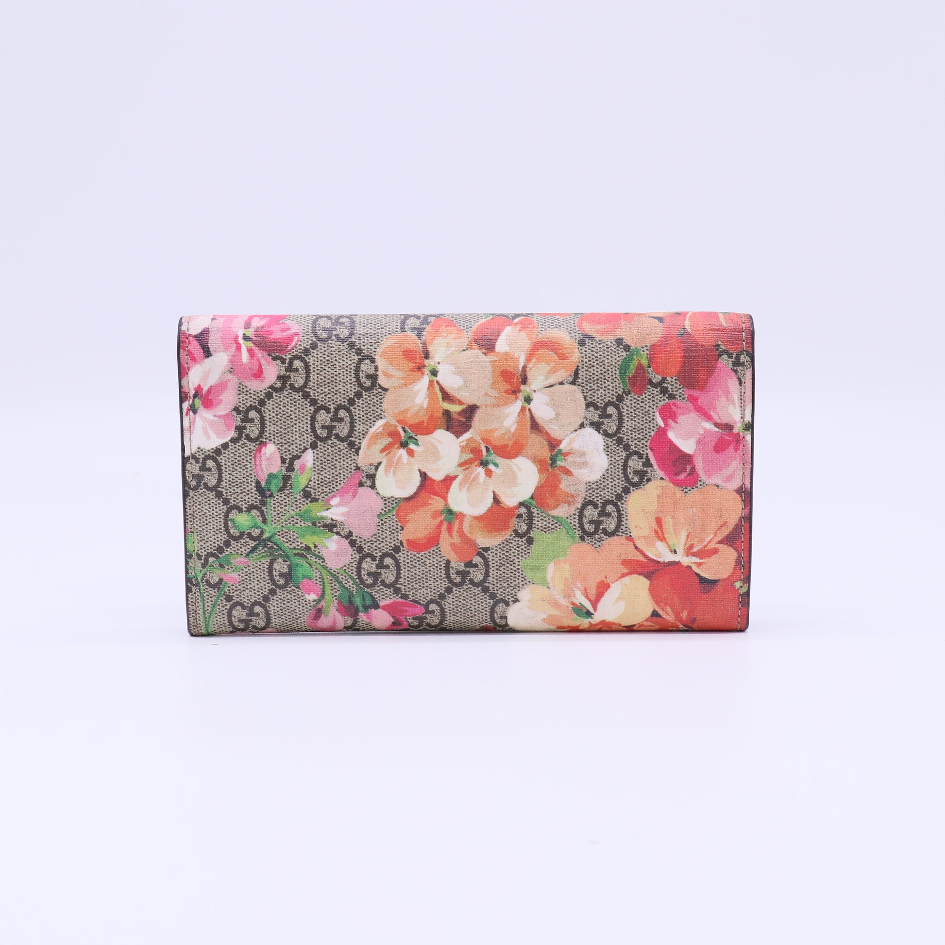 Gucci GG Blooms Supreme Canvas Continental Flap Wallet W22042