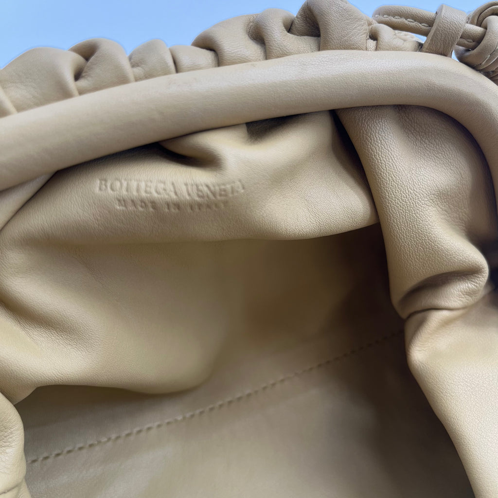 Leather Crossbody Bags The Pouch Drawstring Beige twins