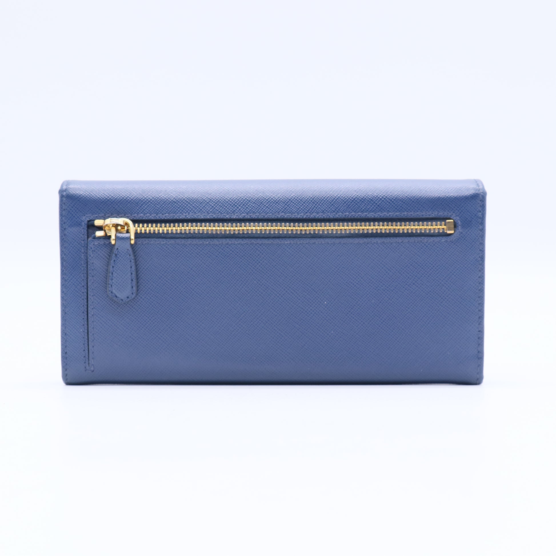 Prada Saffiano Fiocco Bow Continental Wallet Astrale twins W20907