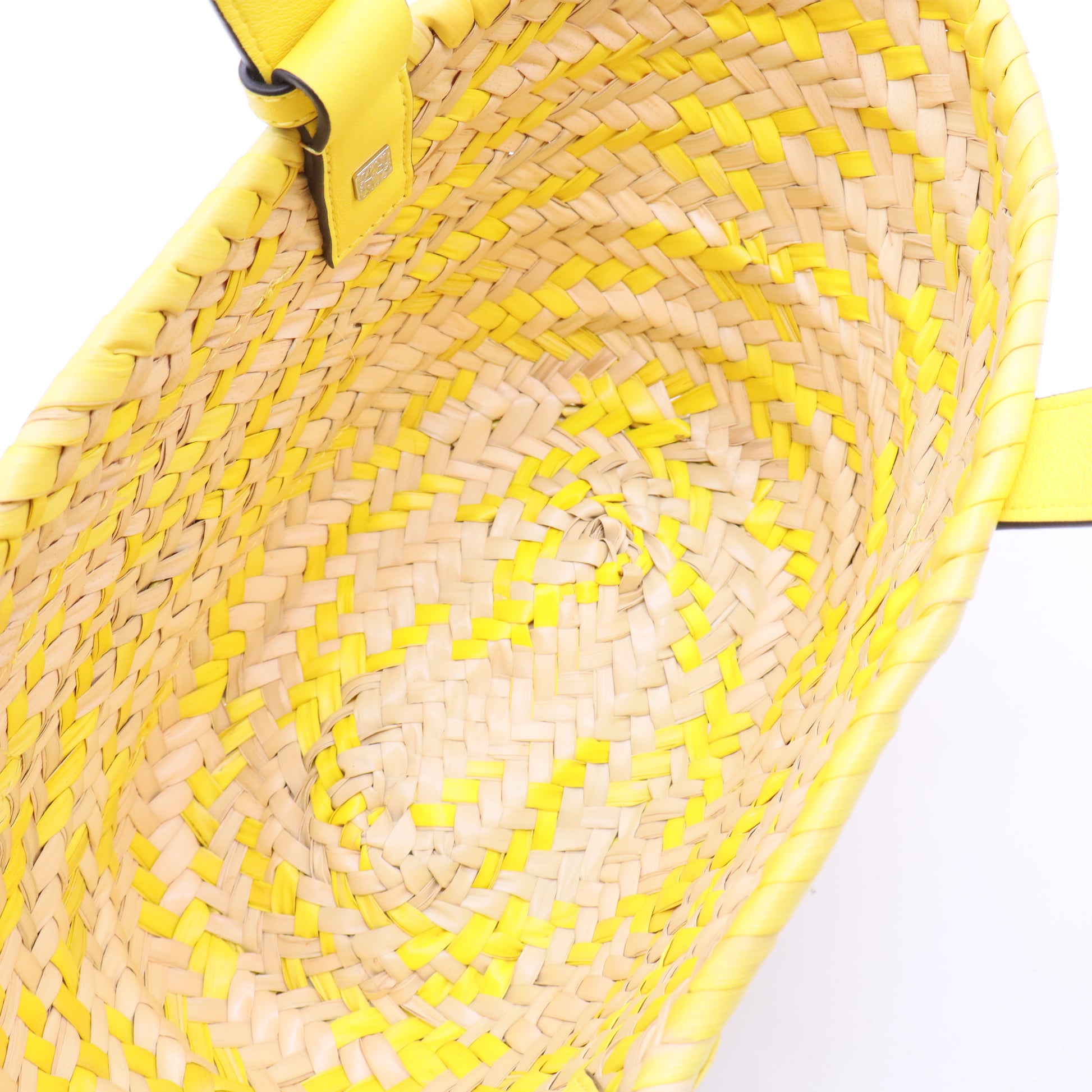 X Paula's Ibiza Small Confetti Basket Tote Bag In Natural Lemon