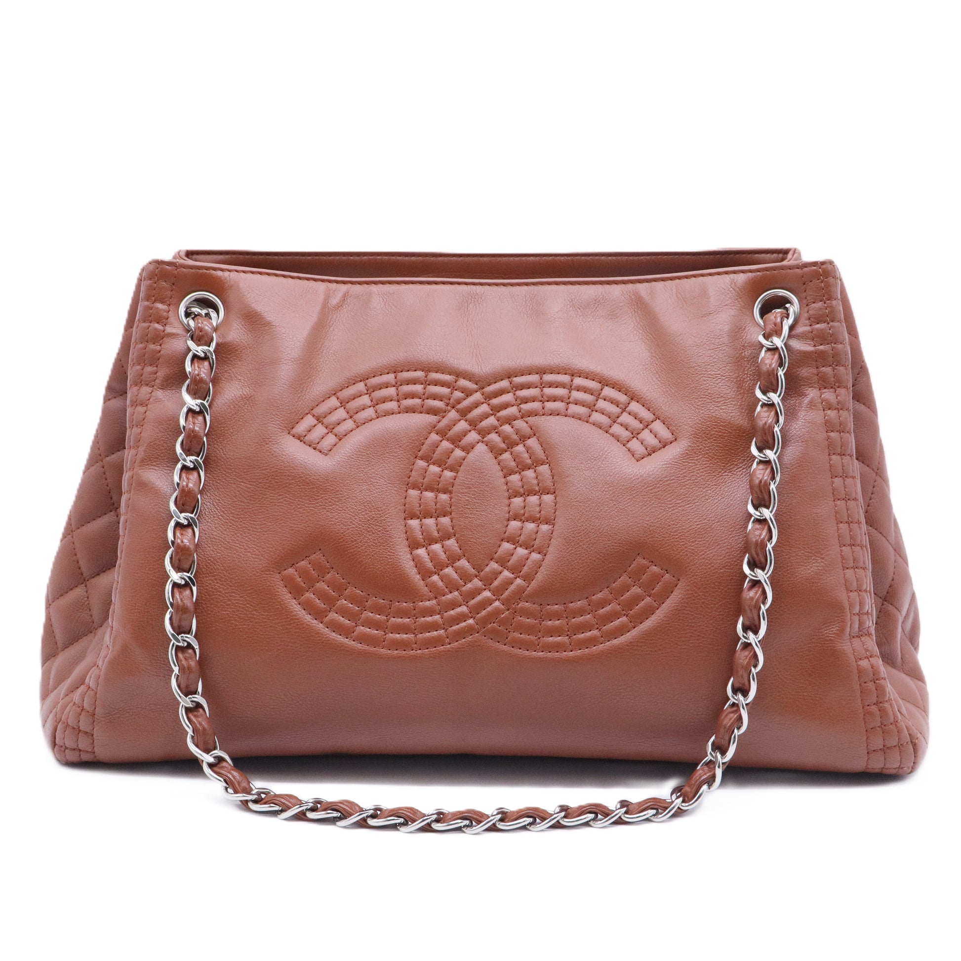 Calfskin Coco Bengal Accordion Flap Camel